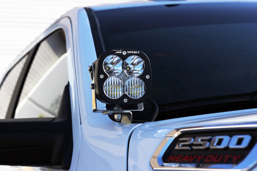 Dodge Ram LED Light Pods For Ram 2500/3500 19-On A-Pillar Kits XL Sport Driving Combo Baja Designs - 448036