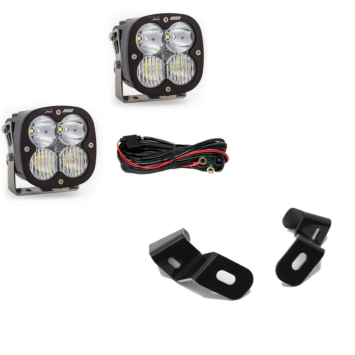 Dodge Ram LED Light Pods For Ram 2500/3500 19-On A-Pillar Kits XL 80 Driving Combo Baja Designs - 448041