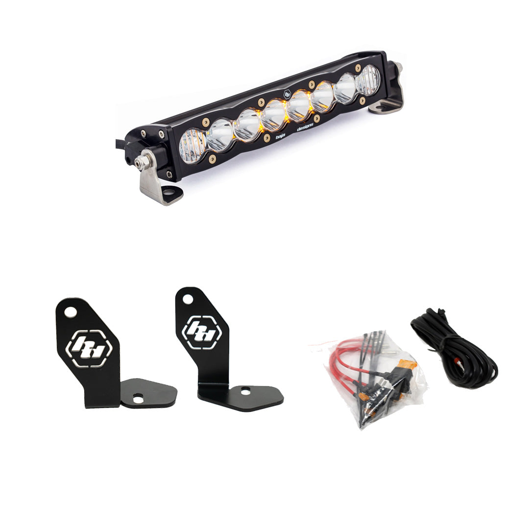 Polaris Pro-R S8 10 inch Hood Mount Kit Baja Amber Baja Designs - 448102