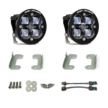 Jeep JK Squadron-R SAE Fog Pocket Light Kit OE Bumper (Clear)-Jeep 2007-09 Wrangler JK Baja Designs - 448142