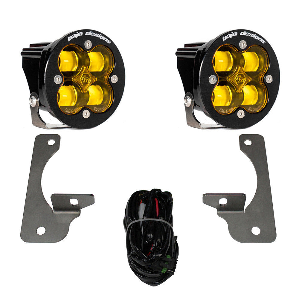 Jeep JK Squadron-R SAE Fog Pocket Light Kit Premium Bumper (Baja Amber)-Jeep 2007-09 Wrangler JK Baja Designs - 448145
