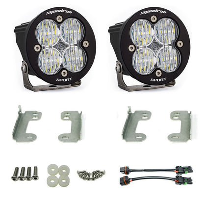 Jeep JK Squadron-R Sport Fog Pocket Light Kit OE Bumper (Clear)-Jeep 2007-09 Wrangler JK Baja Designs - 448146