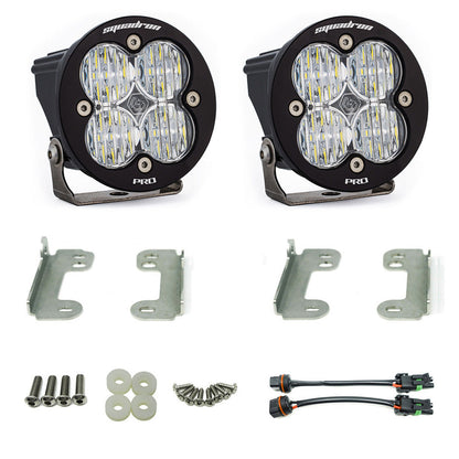 Jeep JK Squadron-R Pro Fog Pocket Light Kit OE Bumper (Clear)-Jeep 2007-09 Wrangler JK Baja Designs - 448148