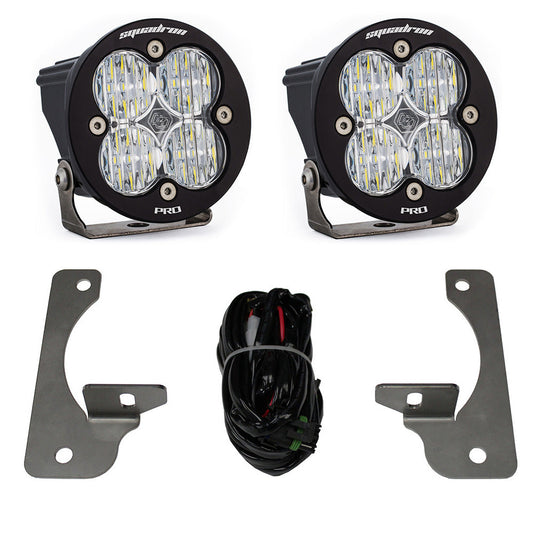 Jeep JK Squadron-R Pro Fog Pocket Light Kit Premium Bumper (Clear)-Jeep 2007-09 Wrangler JK Baja Designs - 448149