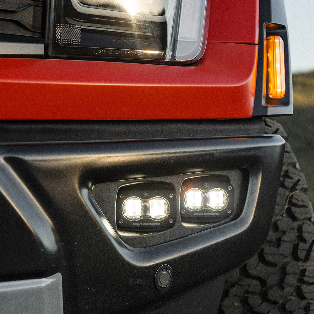 S2 SAE Baja Amber Fog Pocket Kit Fits 21-On Ford Raptor Baja Designs - 448171