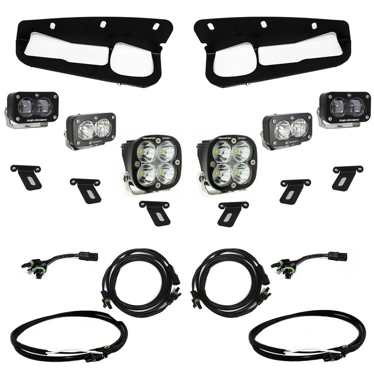 Ford Bronco (21-Present) S2 SAE FPK Sportsmen for OEM Steel Bumper w/Upfitter Wiring Harness Baja Designs - 448174UP