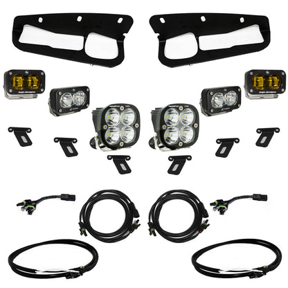 Ford Bronco (21-Present) S2 SAE Baja Amber FPK Pro w/Upfitter Wiring Harness for OEM Steel Bumper Baja Designs - 448179UP
