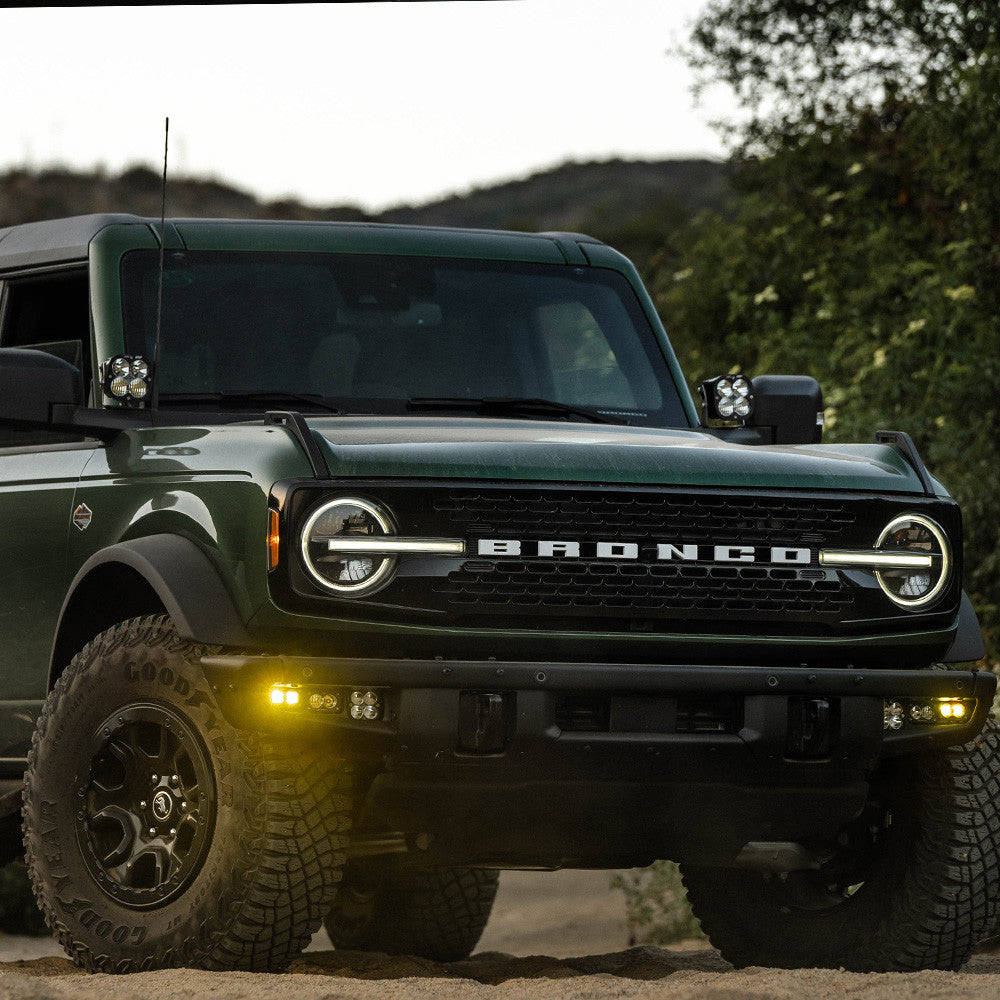 Ford Bronco (21-Present) S2 SAE Baja Amber FPK Pro w/Upfitter Wiring Harness for OEM Steel Bumper Baja Designs - 448179UP
