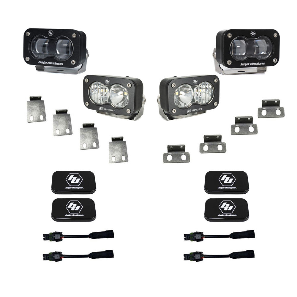 S2 SAE/S2 Clear Sport Fog Pocket Kit Fits 21-On Ford Raptor Baja Designs - 448180