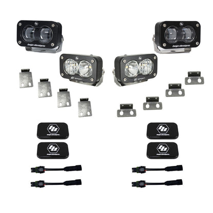 S2 SAE/S2 Clear Sport Fog Pocket Kit Fits 21-On Ford Raptor Baja Designs - 448180