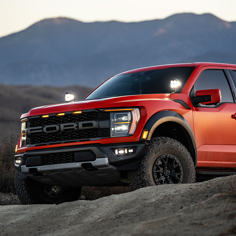 S2 SAE Baja Amber/S2 Pro Fog Pocket Kit Fits 21-On Ford Raptor Baja Designs - 448183