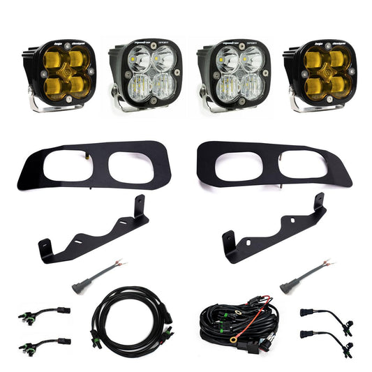 Squadron SAE/Sport Fog Pocket Kit 2023-On Ford F-250/350 Super Duty SAE Fog Baja Amber Toggle Wiring - 448226