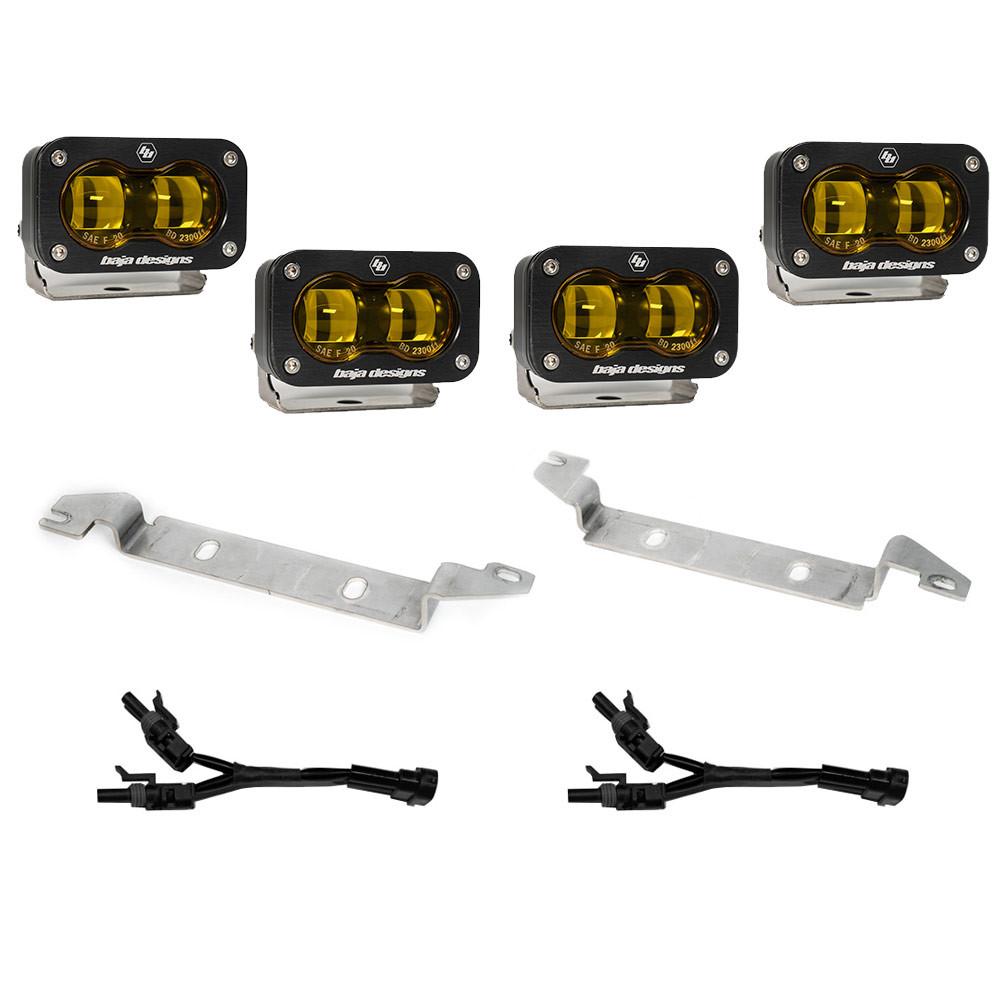 2024-Present Toyota Tacoma S2 SAE Baja Amber OEM Fog Replacement Kit Baja Designs - 448240