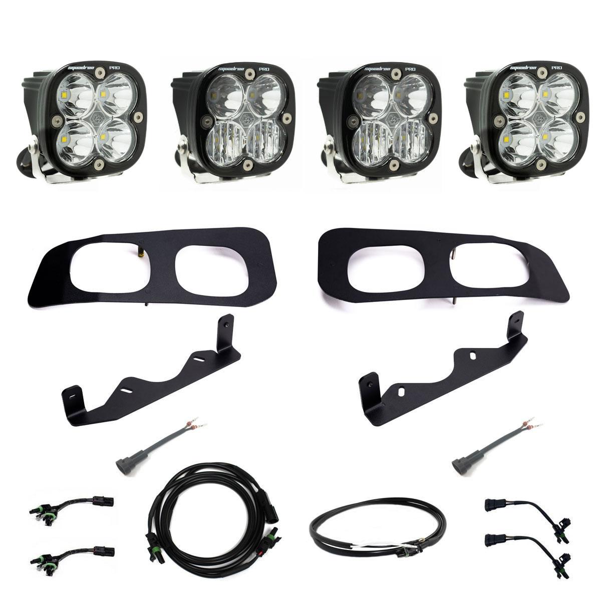 Ford Super Duty 2023-On  Dual Pro Fog Pocket Upfitter Kit Baja Designs - 448256UP