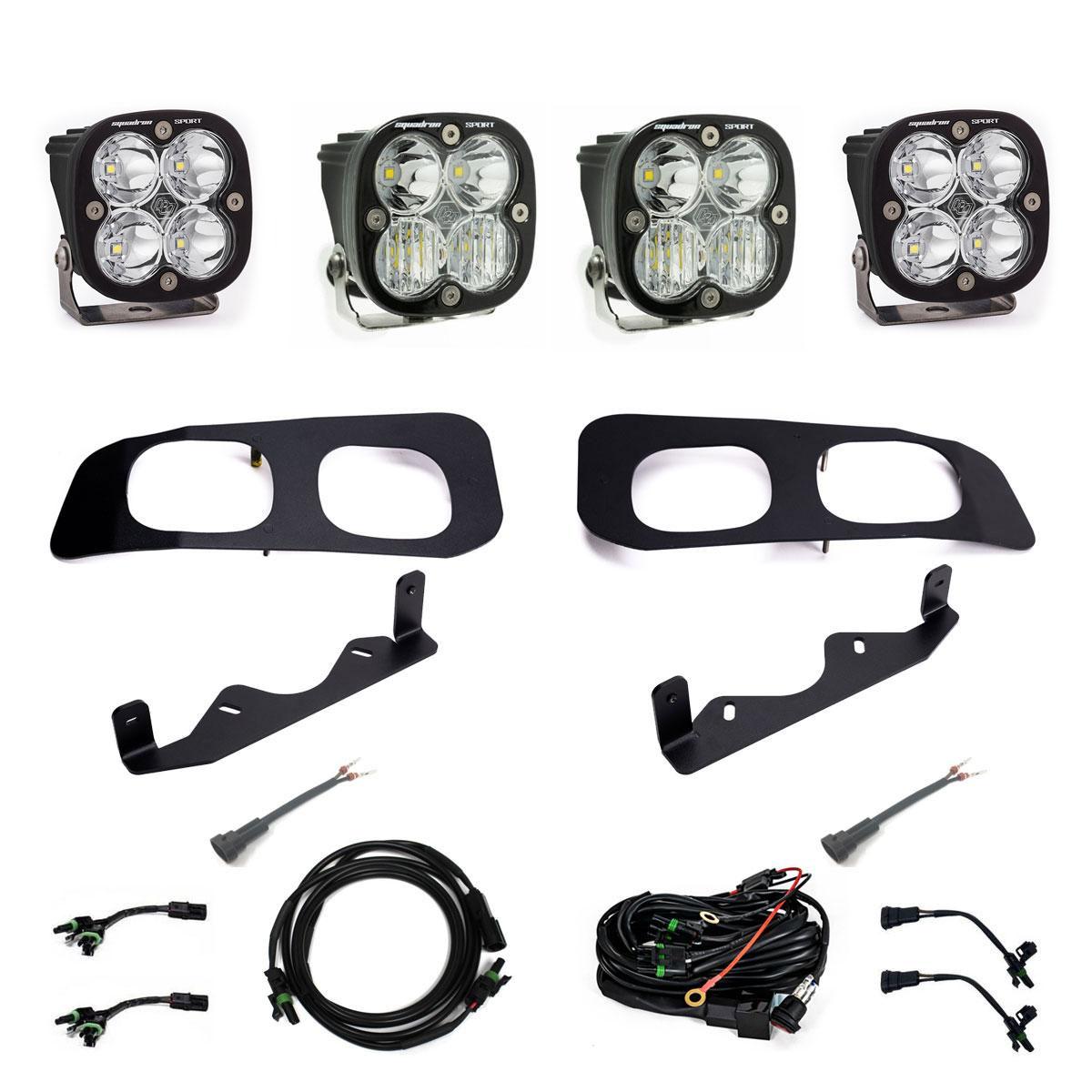 Ford Super Duty 2023-On  Dual Sportsmen Fog Pocket Kit Baja Designs - 448257