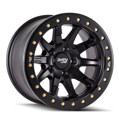 Dirty Life 9304 DT-2 20x9 / 5x139.7 BP / 12mm Offset / 87.1mm Hub Matte Black Wheel - Beadlock