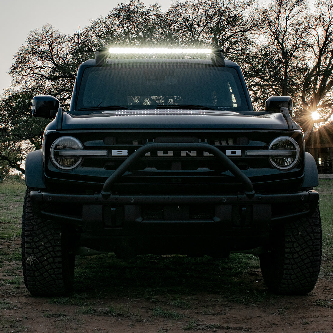 Rigid Industries 2021-Present Ford Bronco Roof Rack Light Kit with a SR Spot/Flood Combo Bar Included