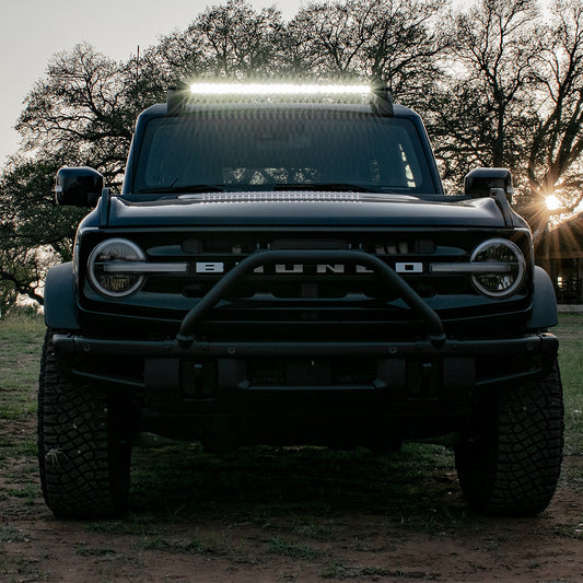 Rigid Industries 2021-Present Ford Bronco Roof Rack Light Kit with a SR Spot/Flood Combo Bar Included