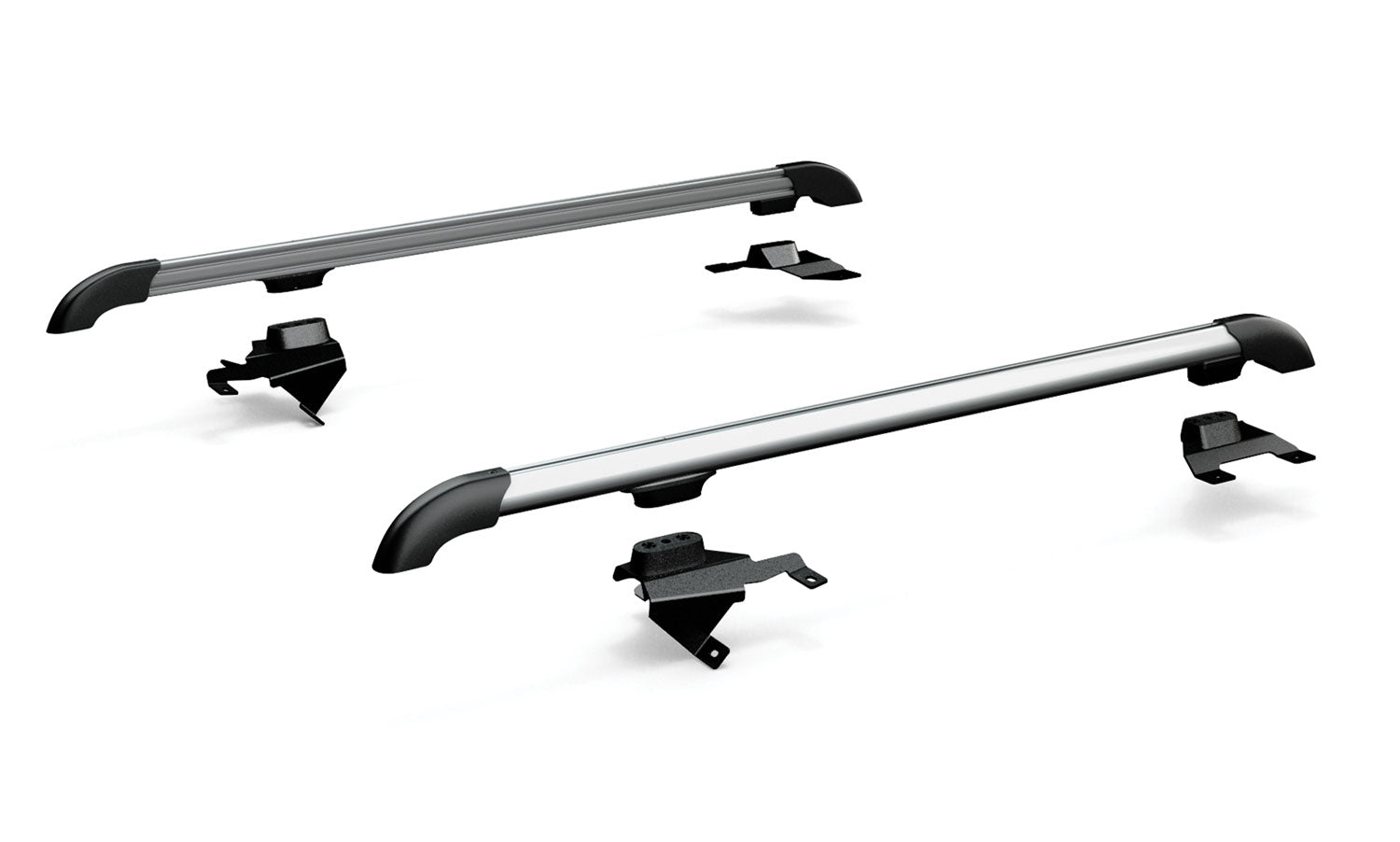 07-18 Wrangler JK 4 Door Nebo Roof Rack Main Rail Kit Silver TeraFlex