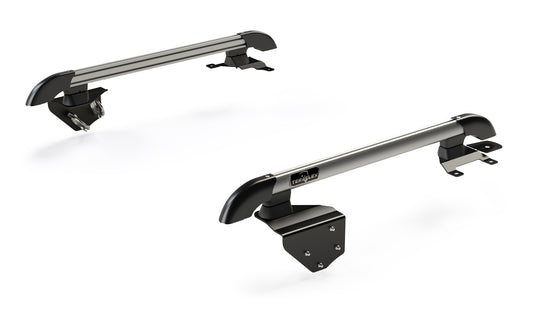 07-18 Wrangler JK 2 Door Nebo Roof Rack Main Rail Kit Silver TeraFlex