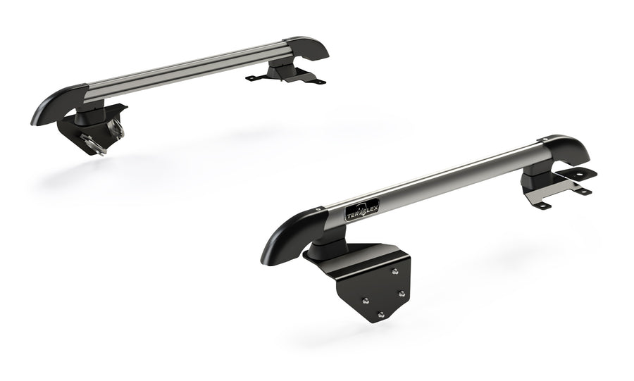 07-18 Wrangler JK 2 Door Nebo Roof Rack Main Rail Kit Silver TeraFlex