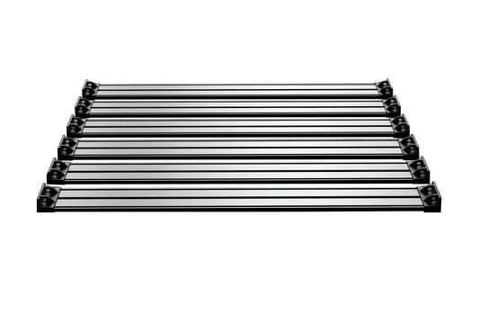 07-18 Wrangler JK 4 Door Nebo Roof Rack Cargo Slat Kit Silver 6-Piece TeraFlex