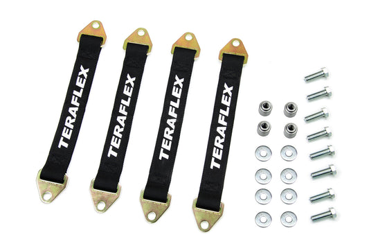 07-18 Wrangler JK Suspension Limit Strap Kit 15.125 Inch Front & 13.5 Inch Rear 3-4 Inch Lift TeraFlex