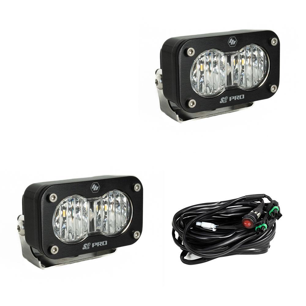 LED Light Pods Wide Cornering Pattern Pair S2 Pro Series Baja Designs - 487805