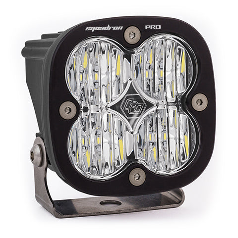 LED Light Pod Black Clear Lens Wide Cornering Pattern Squadron Pro Baja Designs - 490005