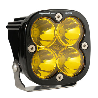 LED Light Pod Black Baja Amber Lens Spot Pattern Squadron Pro Baja Designs - 490011