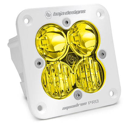Flush Mount LED Light Pod White Baja Amber Lens Driving/Combo Pattern Squadron Pro Baja Designs - 491013WT