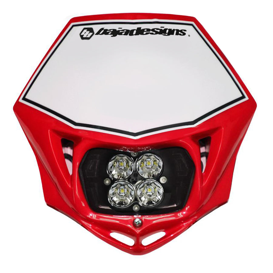Motorcycle Headlight A/C LED Race Light Red Squadron Pro Baja Designs - 4970014RAC