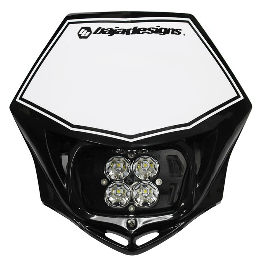 Motorcycle Headlight LED Race Light Black Squadron Pro Baja Designs - 497001BK