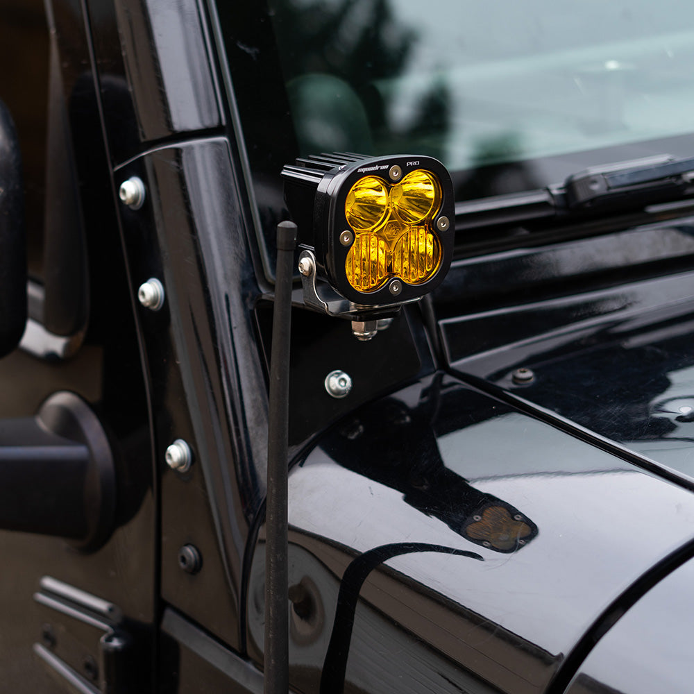 LED Light Pods Baja Amber Lens Work/Scene Pattern Pair Squadron Pro Series Baja Designs - 497816
