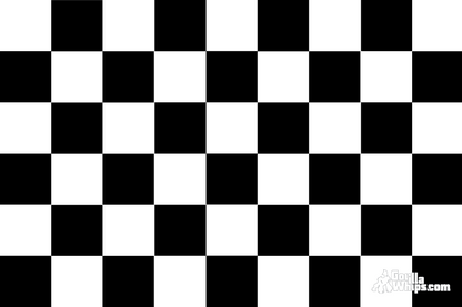 Black Checkered 12x18 Grommet Whip Flag