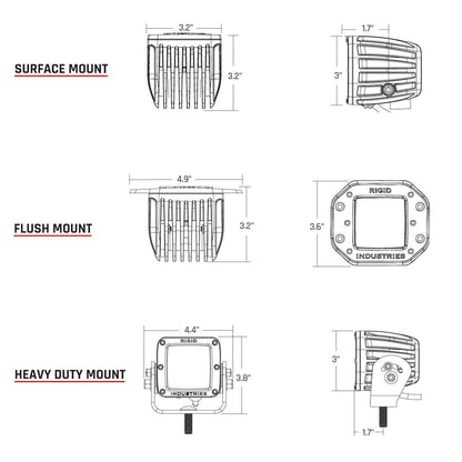Rigid Industries Diffused Surface Mount D-Series Pro