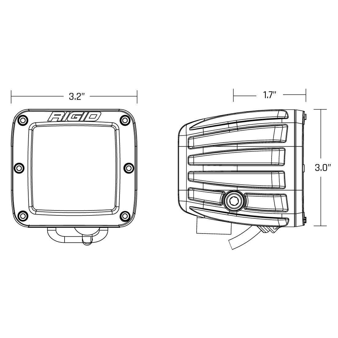 Rigid Industries D-Series SAE Fog Yellow/ Pair