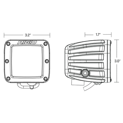 Rigid Industries D-Series SAE Fog Yellow/ Pair