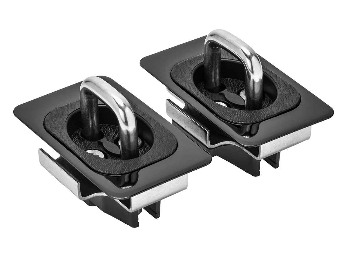 Gunmetal Flush Fit Retractable Tie-Down Anchors 95-Up Dodge RAM 1500/2500/3500 14 -19 Toyota Tundra Crew Max 22' Hyundai Santa Cruz Bullring