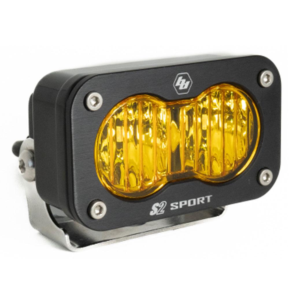 LED Work Light Baja Amber Lens Wide Cornering Pattern Each S2 Sport Baja Designs - 540015