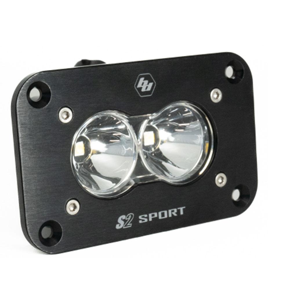 LED Work Light Clear Lens Spot Pattern Flush Mount Each S2 Sport Baja Designs - 541001