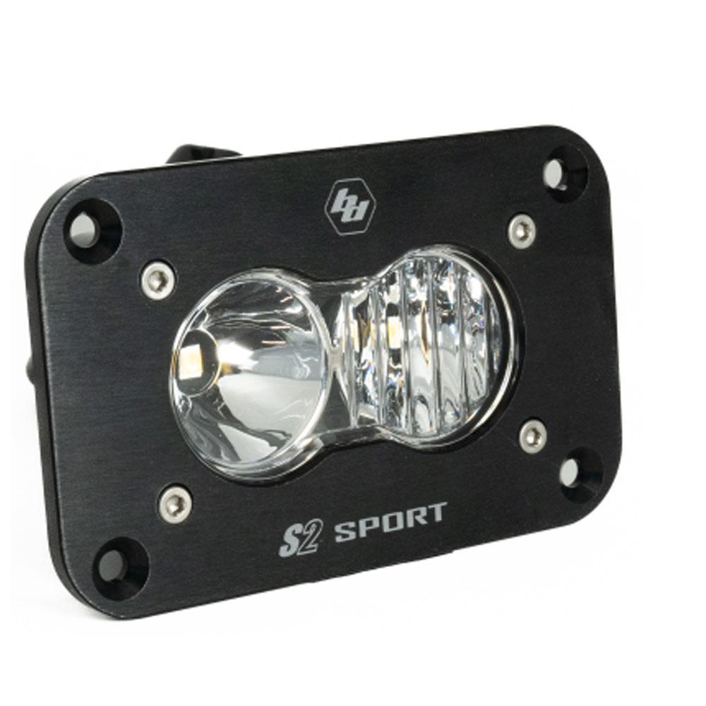 LED Work Light Clear Lens Driving Combo Pattern Flush Mount Each S2 Sport Baja Designs - 541003