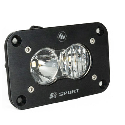 LED Work Light Clear Lens Driving Combo Pattern Flush Mount Each S2 Sport Baja Designs - 541003