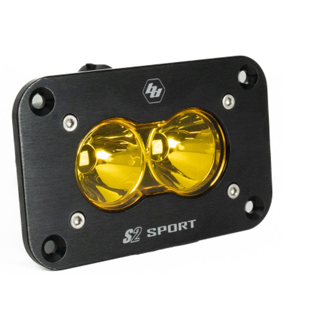 LED Work Light Baja Amber Lens Spot Pattern Flush Mount Each S2 Sport Baja Designs - 541011