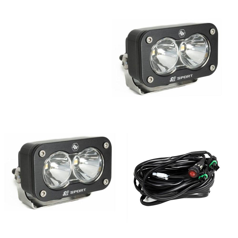 LED Work Light Clear Lens Spot Pattern Pair S2 Sport Baja Designs - 547801