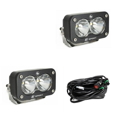 LED Work Light Clear Lens Spot Pattern Pair S2 Sport Baja Designs - 547801