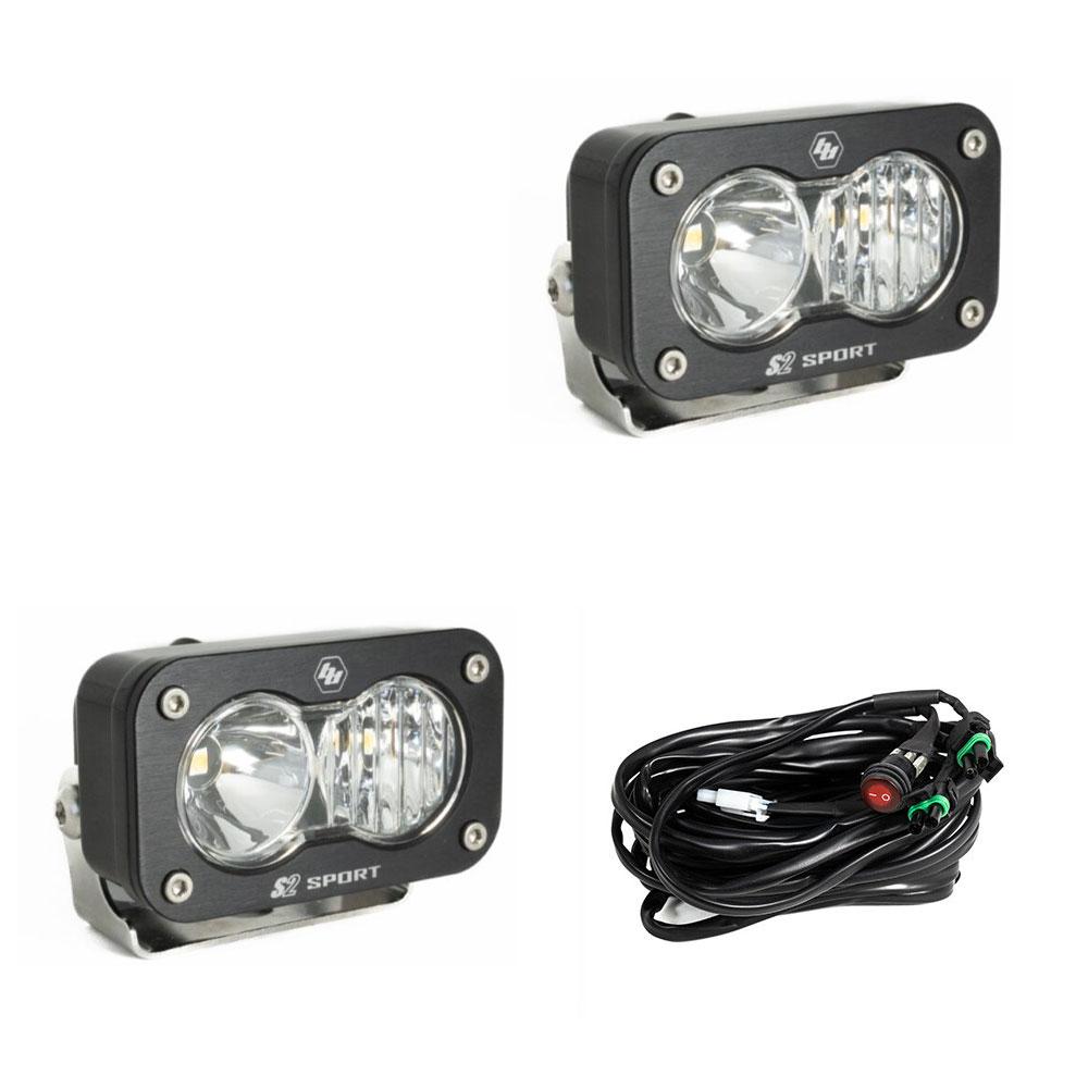LED Work Light Clear Lens Driving Combo Pattern Pair S2 Sport Baja Designs - 547803