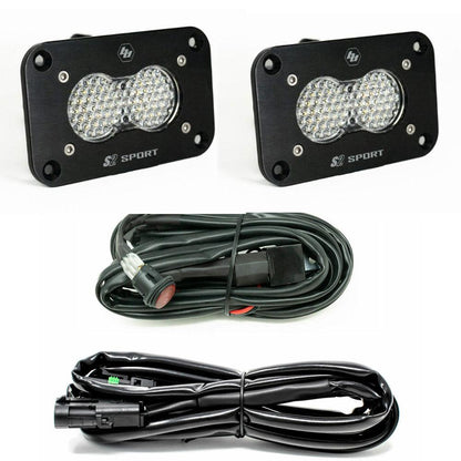 LED Work Light Clear Lens Work/Scene Pattern Flush Mount Kit S2 Sport Baja Designs - 547808