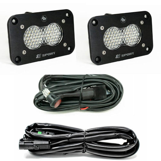 LED Work Light Clear Lens Work/Scene Pattern Flush Mount Kit S2 Sport Baja Designs - 547808