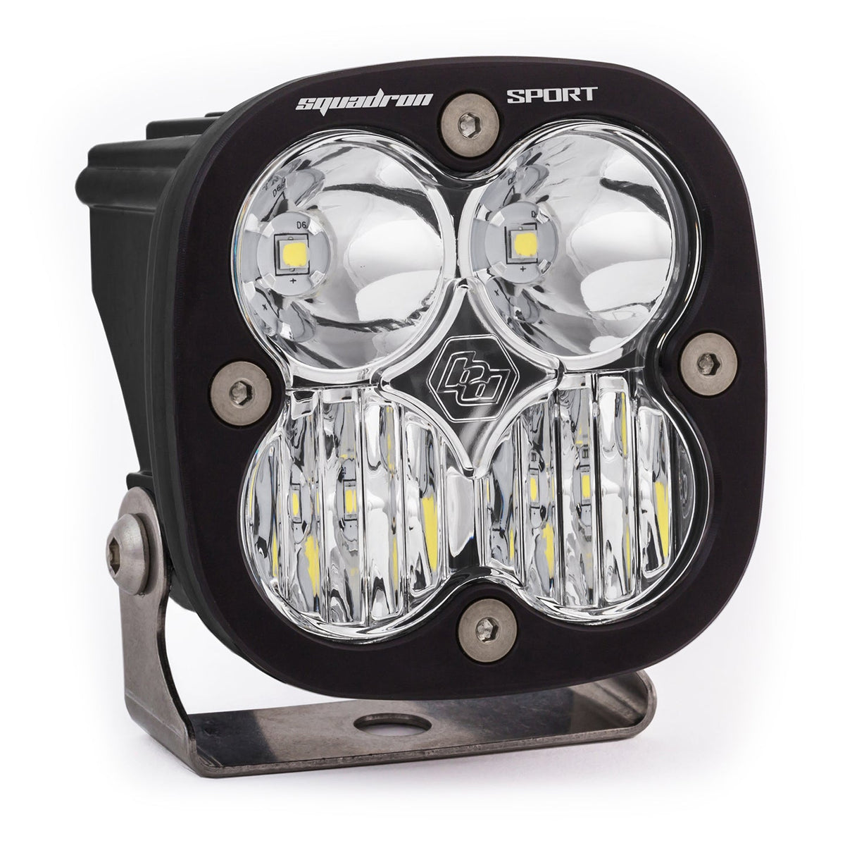 LED Light Pod Wide Cornering Pattern Clear Black Squadron Sport Baja Designs - 550005